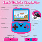 Handheld Game Console for Girls, 220 Retro Games Built-in, 3.5'' HD IPS Screen, Rechargeable Mini Portable Video Game Player for Travel & Car Trips, Gift for Kids (Rose Red)