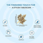 6-Piece Metal Napkin Rings - Antique Gold Harvest Leaf Napkin Rings - Decorative Table Accents for Holiday Party, Dinner, Family Gatherings, Table Décor Weddings & Everyday Use - ALPHA Living HOME