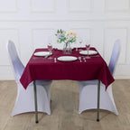 Cupuamon Square Tablecloth 70x70 inch Washable Polyester Fabric Table Cloth for Wedding Party Dining Banquet Decoration（70x70,Burgundy）