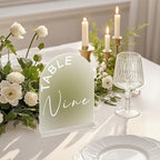 Frosted Arch Wedding Table Numbers 1-20 with Stands, 5x7 Inch Acrylic Arch Sign with Holder for Wedding Reception Table Centerpiece Decoration