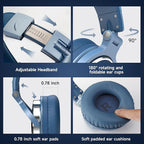 OneOdio Wired Over Ear Headphones Hi-Res Studio Monitor & Mixing DJ Stereo Headsets with 50mm Drivers and 1/4 to 3.5mm Jack for AMP Computer Recording Podcast Keyboard Guitar Laptop - Sky Blue