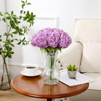 U'Artlines Artificial Peony Silk Flower with Stems 10pcs Real Look Vintage Peonies for Home Wedding Decoration (Purple)