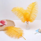 Ballinger Big Gold Ostrich Feathers - 24Pcs 12-14inch Large Feathers for Vase,Gatsby Party Centerpieces Mardi Gras and Home Decor