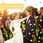 5000Pcs Heart Confetti, Table Confetti Hearts Shaped for Valentine's Day, Wedding Birthday Party Balloon Decoration (Blue/White)