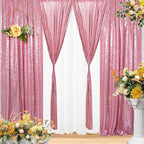 Eternal Beauty Sequin Backdrop Curtains, 2x8 Ft-2 Panels Fuchsia Pink Back Drop for Shimmer Photography Party Wedding Birthday Decor
