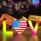 OJQ Light Up Letters LED Letter - Bedroom Lighted Colorful Alphabet Letter Music Sync Color Change - Christmas Birthday Gifts for Girl - Teen Girls Room Decor Gifts Party Home Wall Bedroom Decor