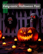 Raycare 50 Pack LED Tea Lights Battery Operated, 200+Hour Flickering Votive Candles, Realistic Fake Flameless TeaLights for Wedding Party Halloween Thanksgiving Christmas Decorations,Ivory Base