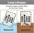 Custom Signs Outdoor Metal - 12 x 8 Personalized Aluminum Rust-Proof Entrance Garden Hazard Intersection Parking Signs, Decorative Sign