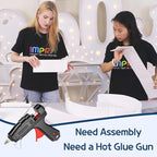 imprsv Marquee Letter N, White Foam Board, 13.37x5.1in, Cool White LED Light, Decorative Signage for Indoor & Outdoor Birthday, Wedding Decorations