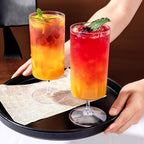 Ciaell 12 Pack Clear Plastic Wine Goblets - 14 Oz Plastic Wine Glasses with Short Stem - Disposable Water Drinking Cups for Juice, Cocktail, Wine, Party