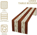 Cow Patchwork Print Table Runner, Brown Country Farm Animal Fur Skin Farm Safari Wildlife Pattern Table Runner for Dinner Dinning Home Kitchen Living Room Party Holidays Setting, 13x70 Inch