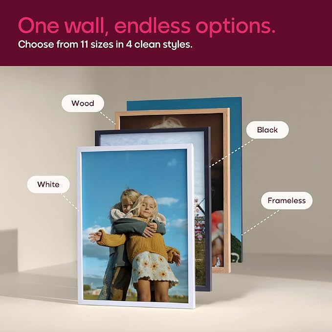 Mixtiles Official - Custom Photo Tiles - Personalized Printed Photos - Magnetic Wall Frames - Adhesive Sticker, No Nails - Various Sizes and Frames - wild-visual-7-Tile - Frameless