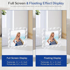 Acrylic Magnetic Picture Frames 4x4-2Pack Clear Freestanding Photo Frame.Double-Sided Scalloped Edges, 10+10mm Thick Block, for Modern Desktop Display &Perfect for Gifts (2 Pack, 4X4)