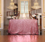 SquarePie Sequin Tablecloth 60 x 102 Inch Fuchsia Pink Sparkly Table Linen for Wedding Party