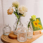 Arme 16Pcs Glass Bud Vase Set，Small Flower Vase for Centerpieces，Clear Bud Vases in Bulk， Mini Vintage Vase for Rustic Wedding Decorations