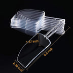Hestya 8 Pcs Christmas Multi Purpose Clear Plastic Scoops for Candy Buffet Acrylic Kitchen Ice Food Popcorn Scoops for Protein Powders, Ice Cream, Coffee, Tea Jar (6.7 Inch)