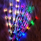 Led Branch Light Battery Operated Lighted Branches Vase Filler Willow Twig Lighted Branch 30 Inch 20 LED for Christmas Home Party Decoration Indoor Outdoor Use Pack of 2 Purple