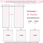 DUOBAO Rainbow Sheer Chiffon Curtains - Premium Fabric Drapes for Wedding Backdrop, Party Decor, Living Room -10x10ft 2 Panels(58" x120)