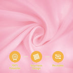 BRILLMAX 6 Pack Pink Round Tablecloths 132 Inch - Circle Bulk Linen Polyester Fabric Washable Table Cloth Cover for Wedding Reception Banquet Birthday Party Buffet Restaurant