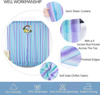 DUOBAO 2-Pack Mermaid-Inspired Chiffon Curtain Panels - Long Ombre Aqua Turquoise Teal Lilac Purple Sheer Voile for Girls' Bedroom & Living Room Windows, Each 58"" W x 120"" L
