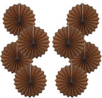 Brown Party Decorations,Brown Wedding Decorations for Party Events Accessories,Brown Birthday Decorations,Boho Party Decoration,Fall Decorations 12in Hanging Paper Fans 30 Color DIY Set(Brown)