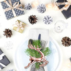 ZeeDix Set of 12 Rose Gold Elk Chic Napkin Rings for Christmas Dinning Table Setting-Wedding Receptions, Christmas, Thanksgiving and Home Kitchen for Casual or Formal