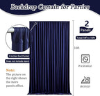 10 x 10 Feet Navy Blue Backdrop Curtain for Partie, Background Curtains for Photoshoot, Birthday, Wedding, Halloween, Thanksgiving, Christmas Day, New Year Party Decorations 5Ft x 10Ft, 2 Panels