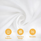 BRILLMAX 6 Pack White Tablecloths for 6 Foot Rectangle Tables 60 x 102 Inch - 6ft Rectangular Bulk Linen Polyester Fabric Washable Cloth Cover for Wedding Reception Banquet Birthday Party