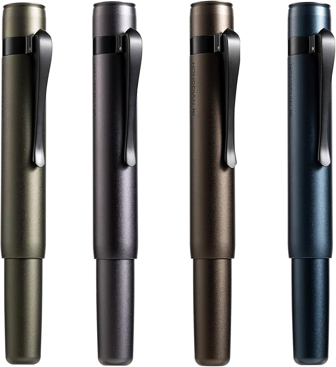 Hongdian M2 Black Forest Mini Rollerball Pen, Fine Point 0.5mm, Sleek Aluminium Pocket Pen with Black Ink Refill, Ideal for Travel & Signature (Space Gray)