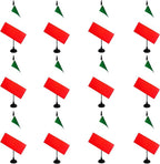 Italy Desk Flag, 12 Pack Italian Table Office Flag with Black Solid Pole and Stand Base, International Country Flag, Festival Celebration, Classroom Meeting Desktop Decor (Italy)