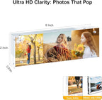 3 Pack 2x6 Acrylic Picture Frames - 20% Thicker Double Sided Magnetic Frame with UV Protection - Freestanding Clear Frameless Display for Tabletops - Modern Photo Frame Set for Home & Office Decor