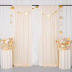 ShinyBeauty Ivory Sequin Backdrop 2 Pieces Photograph Backdrops 7FTx7FT Beige Backdrop Curtains Panels Sparkly Background Glitter Curtain for Wedding.Party,Baby Shower Backgrounds