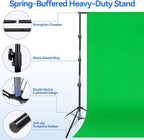 EMART Photo Video Studio 10 x 10ft Green Screen Backdrop Stand Kit, Photography Background Support System with 10 x15ft Muslin Chromakey Curtain for Photography Shooting