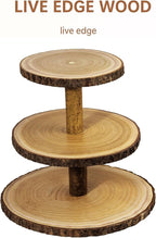 Cupcake Stand Wood Dessert Stands 3 Tier Cupcake Tower Large Cupcake Display Stand Rustic Cupcake Tier Stand for Woodland Baby Shower Decorations,Wedding,Birthday,Party,Farmhouse Decor
