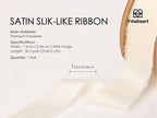 Vitalizart Silk Like Satin Ribbon 1 inch x 30 Yard Ivory White Handmade Frayed Ribbons for Gift Wrapping Baby Shower Wedding Bridal Bouquets Holiday Decor