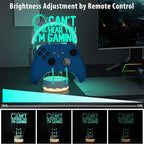 Light Up Headset and Controller Stand, 16 Colors 3D LED Lights Gamepad Headphone Holder with Remote Control, Game Controller Hanger for All Universal Gaming PC Accessories