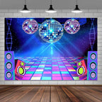 Disco Backdrop 7 x 5 ft Retro Glow Party 70s 80s 90s Theme Stage Dance Background Disco Party Decoration Disco Ball Banner Dance Backdrop for Birthday Party Prom Portrait Photo Props Polyester,Purple