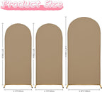 6.6FT Wedding Arch Covers Arch Backdrop Cover Arch Stand Covers Set Arch Cover Spandex Fabric Stretchy Backdrop for Wedding Birthday Party Decoration Baby Shower (Khaki)
