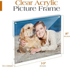TWING Acrylic Frame,3 Pack 8x10 Acrylic Picture Frame Magnetic Frame Thickness 10+10MM Clear Picture Frame,8 by 10 Picture Frames Magnetic Photo Frame Self Standing Double Sided Frame Gift Ideal