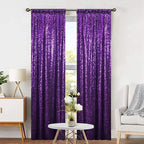 Eternal Beauty Sequin Backdrop Curtains, 2x8 Ft-2 Panels Purple Back Drop for Shimmer Photography Party Wedding Birthday Decor