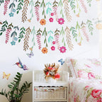 2PCS Flower Party Banner Wildflower Party Decorations Double-Sided Waterproof Flower Garland Baby Shower Birthday Tea Party Supplies Garden Picnic Wedding Backdrop Indoor Outdoor