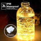 pozzolanas 24 Pack 7ft Waterproof LED Fairy Lights - Battery Operated String Lights with 20 LEDs for Home, Mason Jar, Party, Wedding, Halloween, Christmas Decorations (12 White & 12 Warm White)