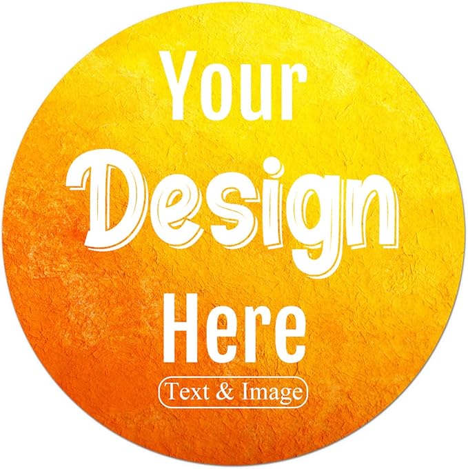 100-500 Custom Stickers Personalized Labels, Customized Stickers with Any Image Logo and Text. Custom Stickers for Business Logo Labels,etc. (Circle,2.5 Inch)