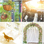 Sun Catchers, 10 Pieces Colorful Crystal Suncatcher with Chain Pendant Ornaments Hanging Crystals Prism Rainbow Maker for Windows Indoor Outdoor Car Mirror Garden Decor Wedding Party Xmas Gift