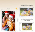 4 Pack Magnetic Picture Frames for Refrigerator 4x6, Acrylic Fridge Magnet Frame, Stylish Clear Framless Photo Frame for Home, Office, School Locker Display