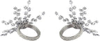 Napkin Rings Set of 12 for Dining Table Decoration Parties Everyday Metal Napkin Holder Silver (Pack of 12)