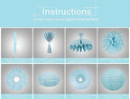 Blue Pink Purple Party Decorations - 15Pcs Tissue Pom Poms Paper Flowers Paper Lanterns Mermaid Birthday Party Baby Shower Lavender Wedding Hanging Decor