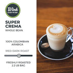 Wink Coffee Low Acid Medium Roast Espresso – 2.2 lb Whole Bean Coffee, 100% Arabica, Colombian Single Origin, Smooth, Full-Bodied & Sustainable