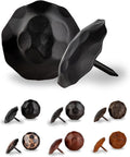 50 Pack 1.5" Round Head Iron Clavos Decorative Nails – Black – Handmade Rustic Round Fasteners for Farmhouse Shutters, Faux Wood Beams, Barn Doors, Shutters, Gates – Ornamental Wood Accent