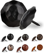 50 Pack 1.5" Round Head Iron Clavos Decorative Nails – Black – Handmade Rustic Round Fasteners for Farmhouse Shutters, Faux Wood Beams, Barn Doors, Shutters, Gates – Ornamental Wood Accent